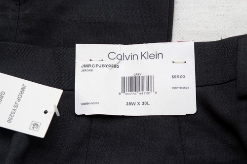 CALVIN KLEIN Men's Slim-Fit Performance Flat Front Trouser Pants 38Wx30L E01056 - Picture 8 of 8