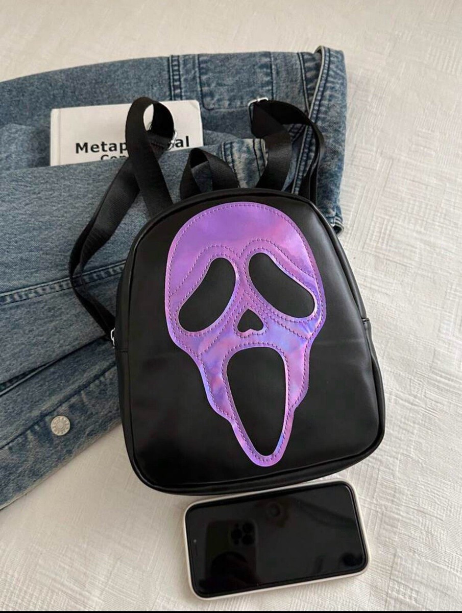 NEW Scream GHOST FACE Mini Backpack PURPLE Bag HORROR MOVIE  display picture 2