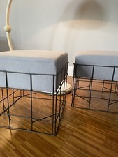 Paar Hocker Vintage Design 50er 60er Stil Panton Eames Aera Wire Drahthocker