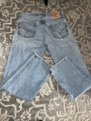 VTG Levi's 501 Button Fly Denim Jeans WPL423 Made In Mexico Sz