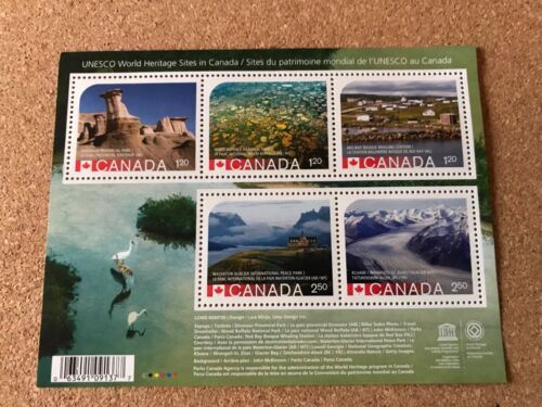 Unesco World Heritage Site Canadian Souvenir Sheet Hoodoos misprint 2015 - Picture 1 of 3