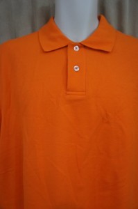 Club Room Mens The Estate Polo Sz M Orange Cotton Blend Short Sleeve Casual