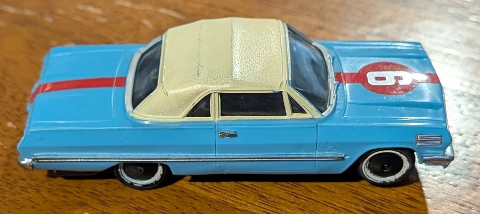 Coche Ranura Vintage Motorific Ideal Años 60 Azul #9, Hermoso, Funcionamiento Foto 2 de 4