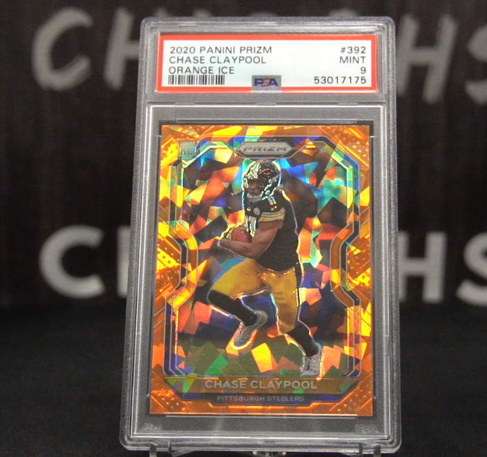 2020 PANINI PRIZM CHASE CLAYPOOL PSA 9 Orange Ice Rookie RC 26a
