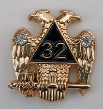 Masonic Scottish Rite Eagle 32nd degree 5/8" lapel pin