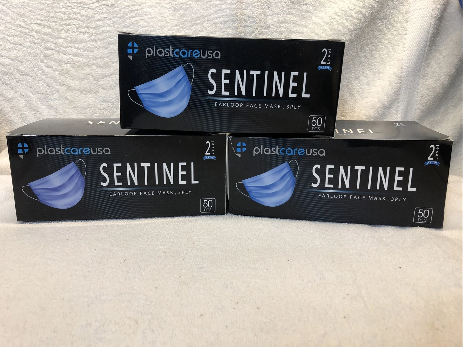 3 Boxes (150) Blue ASTM Lev 2 3-Ply Surgical Hospital Medical Face Masks (3183)
Opens in a new windo