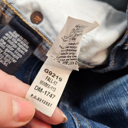 Jeans skinny Madewell vita alta bottoni mosca orlo grezzo denim invecchiato taglia 30 - Foto 9 di 12