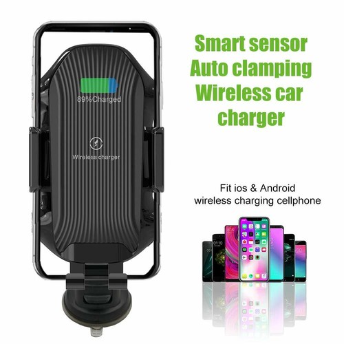 Wireless Charger car Mount,10W Auto Sensing Clamping Car Mount Windshield - Picture 5 of 6