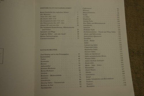 Sammlerbuch alte Englische Möbel 18.Jh. Chippendale Möbelbau Design Battenberg - Bild 5 von 9
