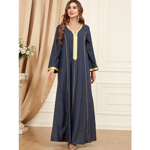 Muslim Floral Kaftan Islamic Women Maxi Dress Ramadan Dubai Caftan Moroccan Gown - Picture 186 of 216