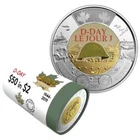 UNC 2019 D-Day CANADA 2 Dollar Coloured Uncirculated Toonie Coin
