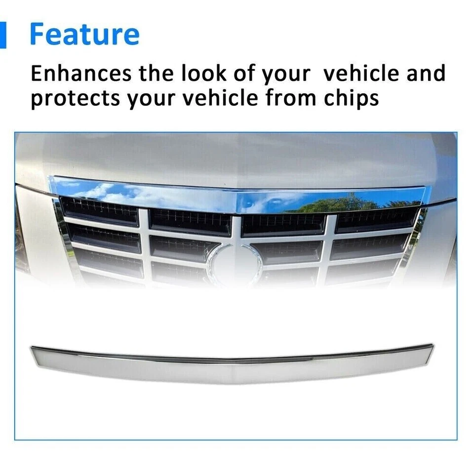 Хромированная отделка молдингом капота для 07–14 Cadillac Escalade ESV EXT - Изображение 4 из 4