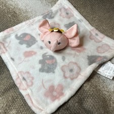 Manhattan Kids Babe Luxe Elephant Pink Gray White Baby Security Blanket Lovey