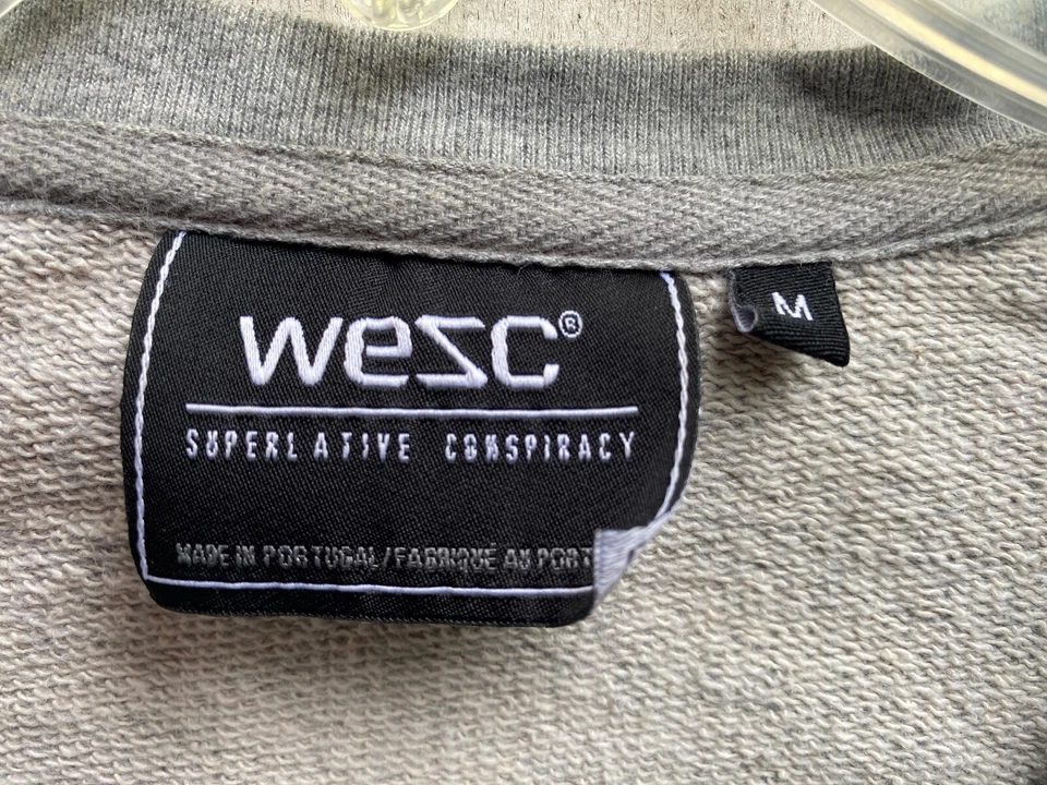 Sudadera WESC cuello redondo para hombre gris liso medio Foto 4 de 4