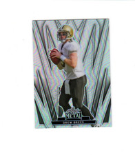 2024 Leaf Metal Football Silver Prismatic Drew Brees Base      Card 37