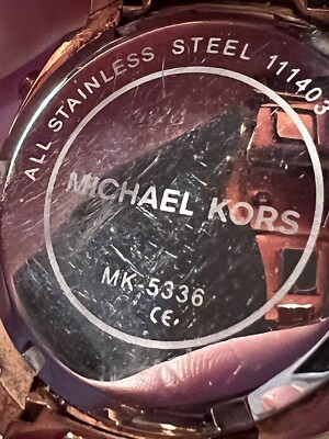 Michael Kors Watch MK5336 Rose Gold Stainless Crystals 