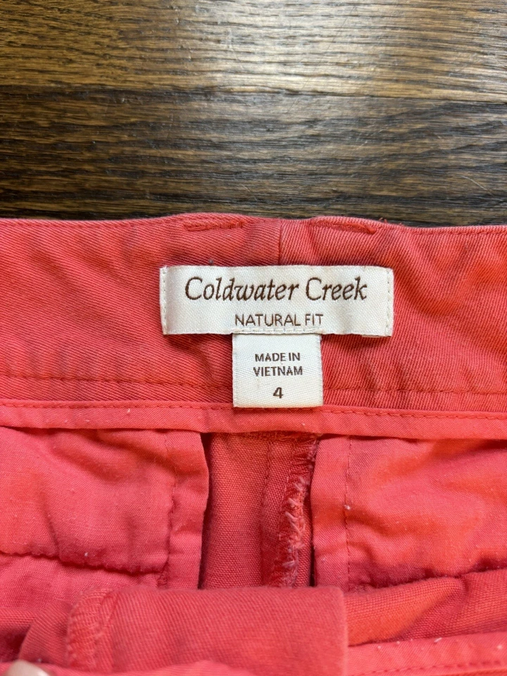 Pantalones Cortos Coldwater Creek Para Mujer Talla 4 Coral Ajuste Natural Bermudas Pantalones Cortos Foto 2 de 4