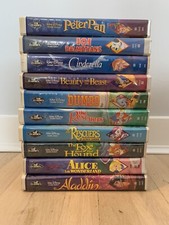 RARE Vintage Walt Disney Black Diamond VHS Tapes Lot 10 total