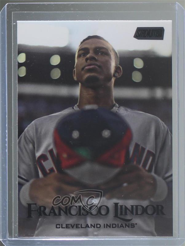 2019 Topps Stadium Club Black Foil Francisco Lindor #35