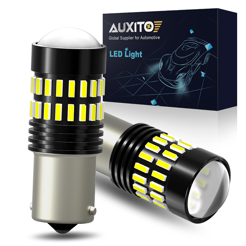 AUXITO 6000K White Bright 1156 7506 LED Reverse Backup Light Bulbs Canbus 2/4PC