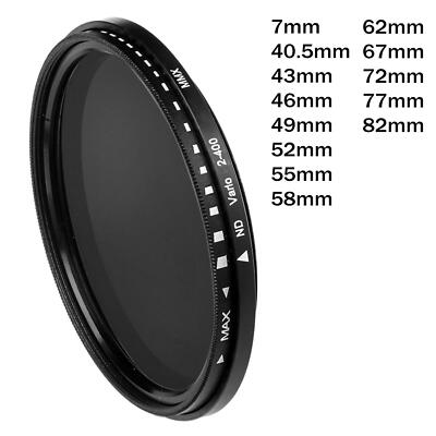 Profi bis ND400 variabel einstellbarer Filter Objektivfilter Flüsse