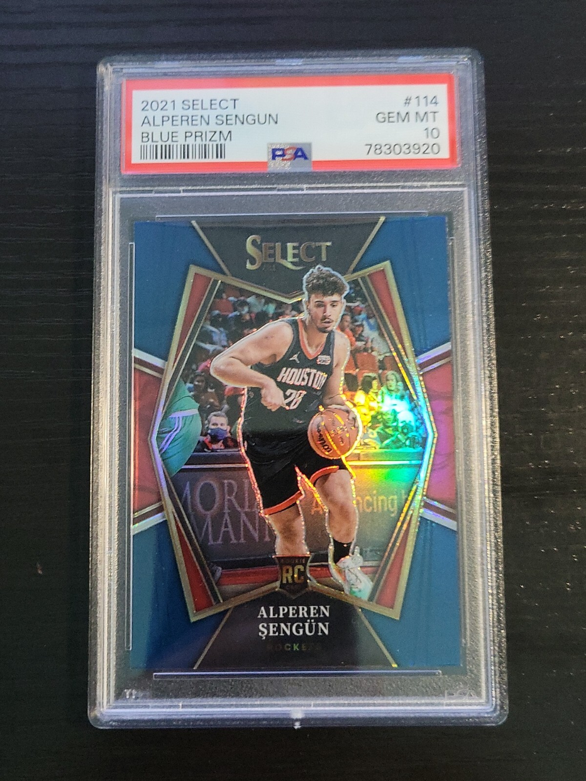 2021-22 Select Alperen Sengun Blue Prizm SP #114 Premier Rookie PSA 10 Rockets