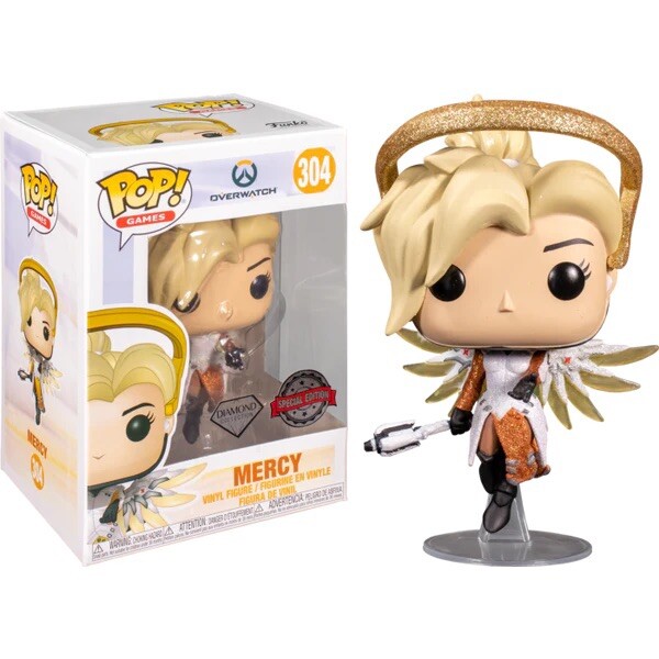 Overwatch - Mercy 304 Diamond Edición Especial - ¡Funko Pop! - Figura De Vinilo
