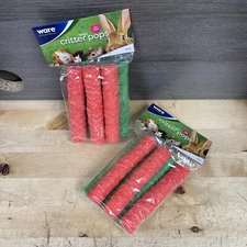 2 Pack Ware Large Rice Critter Pops Small Animal Chew Treats