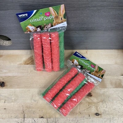 2 Pack Ware Large Rice Critter Pops Small Animal Chew Treats