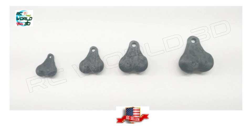 RC CRAWLER 1/10 Hanging Truck HITCH Balls NutZ 3D Printed Crawler Accessories - Image 4 of 4