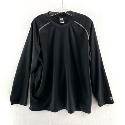 Mountain Dew Shirt Mens Extra Large Black Raglan Performance Logo Gift