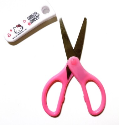 1x Hello Kitty Melody Scissors Safety Cap Portable Travel Cute Kid