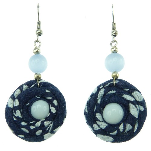 Boucle d'oreille - Triple couleur perle