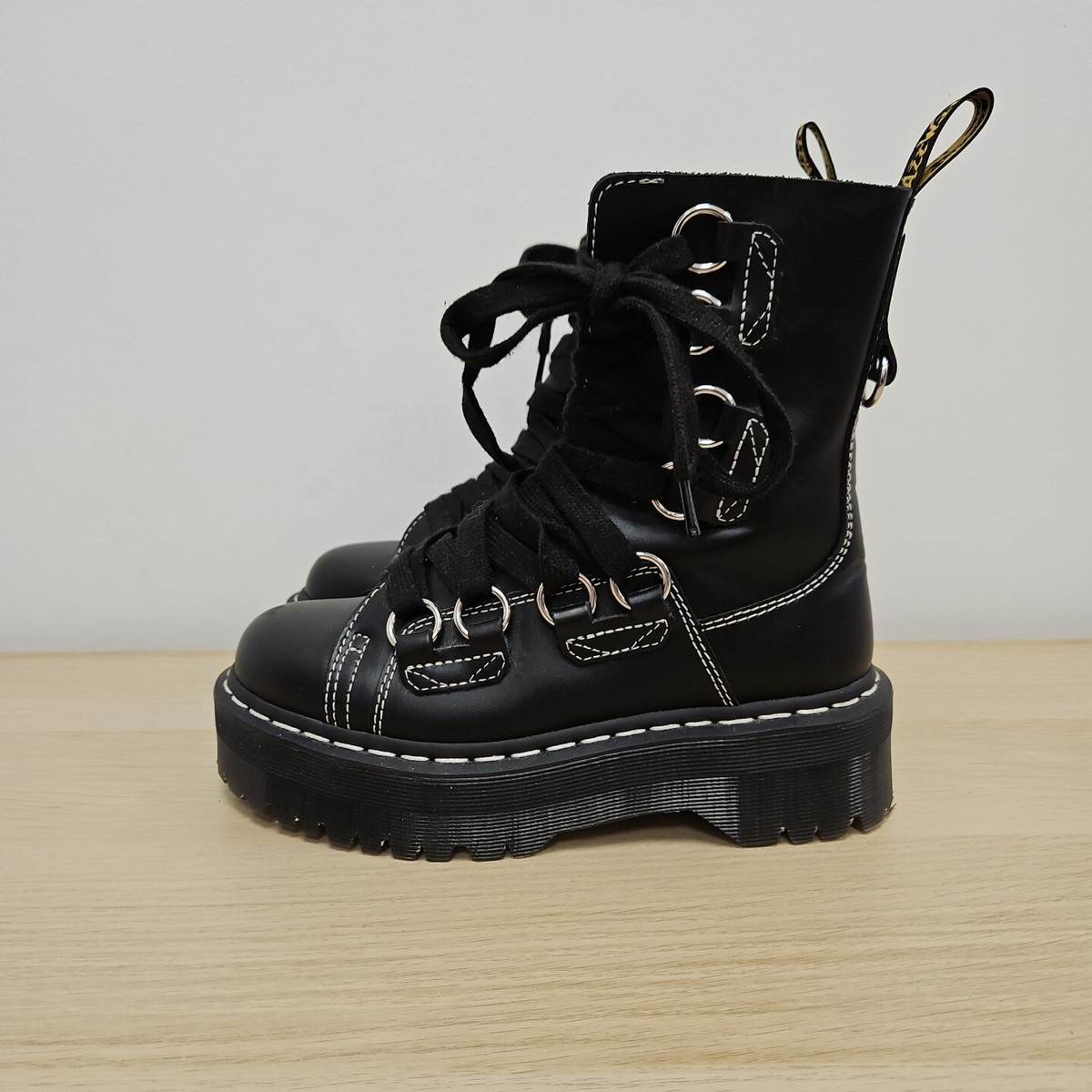 Dr Martens Jadon XL Max Platform Chunky Black Smooth Leather Dr Martens Jadon XL Max Platform Chunky Black Smooth Leather
