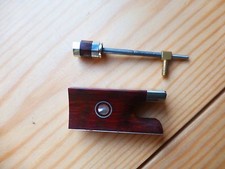 UNUSUAL VIOLIN BOW FROG AND SCREW, SPECIAL SNAKEWOOD. FINE QUALITY, UK SELLER
