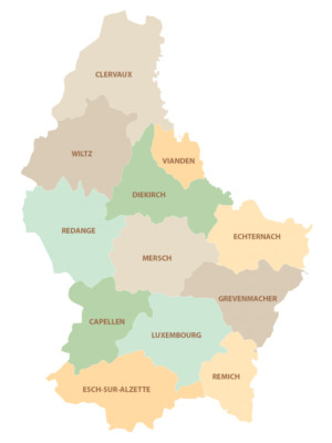 Luxembourg Province Map GLOSSY POSTER PICTURE PHOTO PRINT BANNER 13511