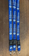 Miami Dolphins Football NFL Lot of 3 Lanyard Key Ring Keychain Safety Clip