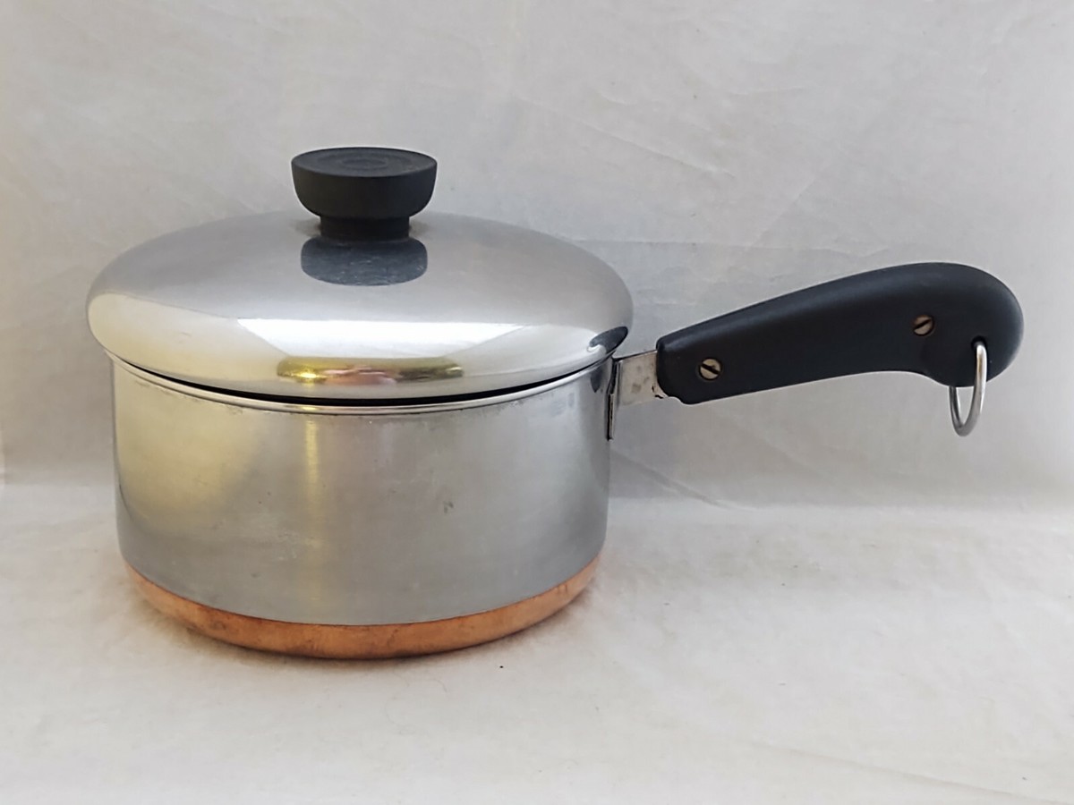 REVERE WARE Vintage Era (1946-68) Copper Clad Bottom 1-1/2 QT