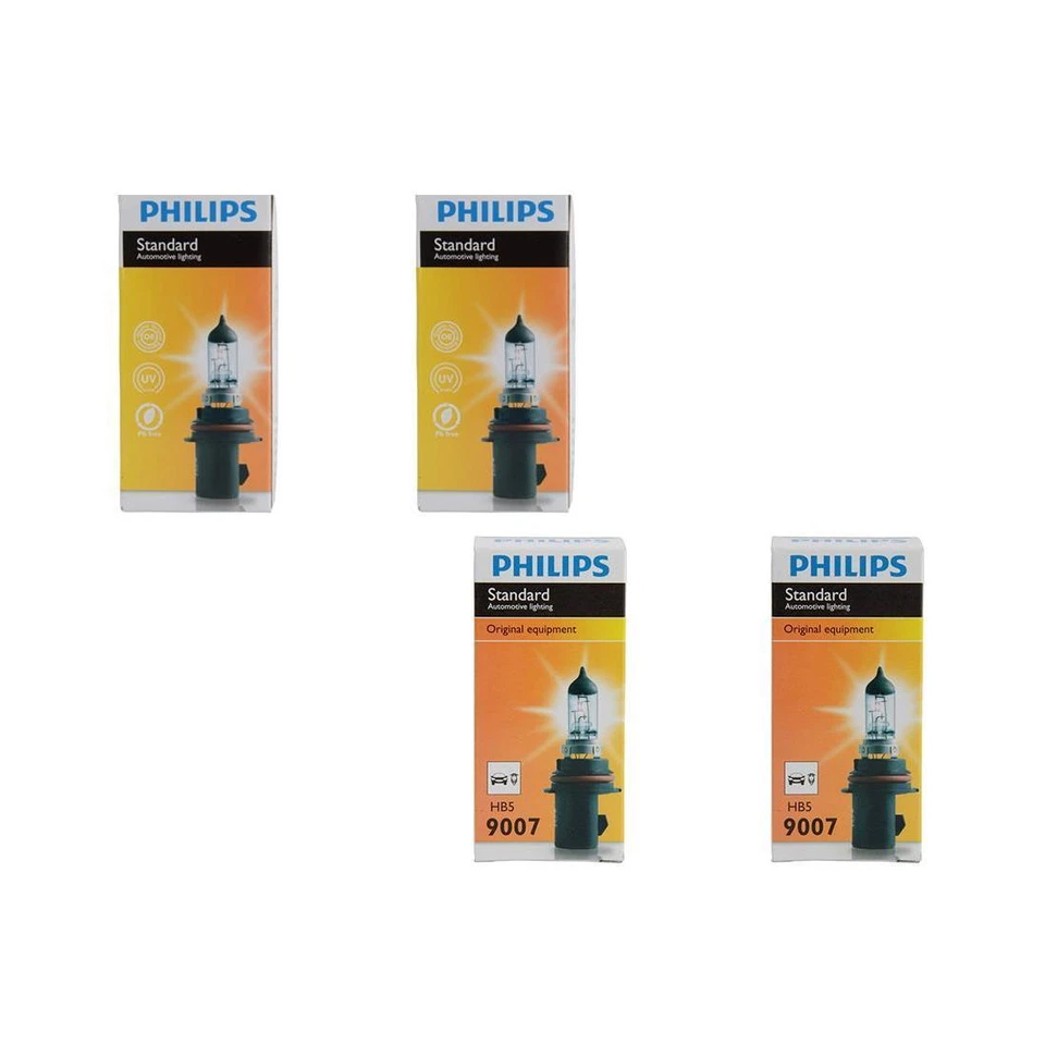 4 PIEZAS Bombilla de faro Philips para Dodge Ram 3500 1999-2001 haz alto + haz bajo Foto 2 de 2