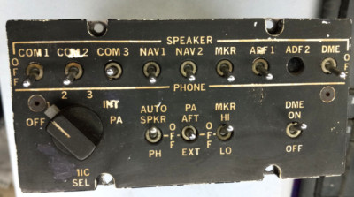 Serviceable Electrodelta P/N AA108 Audio Panel w/yellow tag