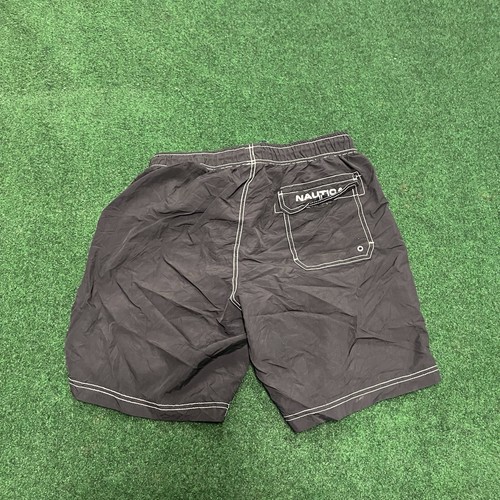 Vintage Nautica Swim Shorts Trunks Inseam Mens Medium Black Summer Swim - Picture 11 of 12