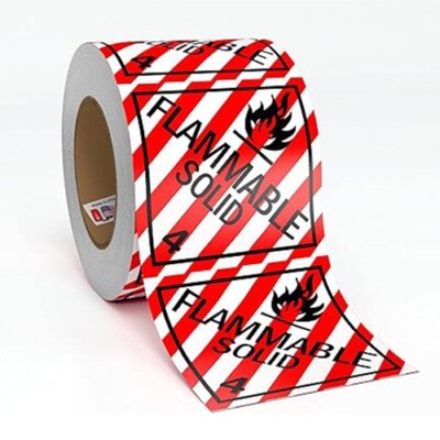 FLAMMABLE SOLID 4 Shipping Inventory Labels 4