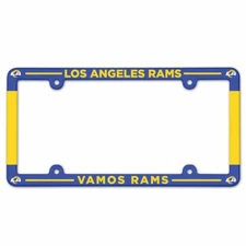 LOS ANGELES RAMS VAMOS RAMS 6"x12" LICENSE PLATE FRAME NEW WINCRAFT 👀