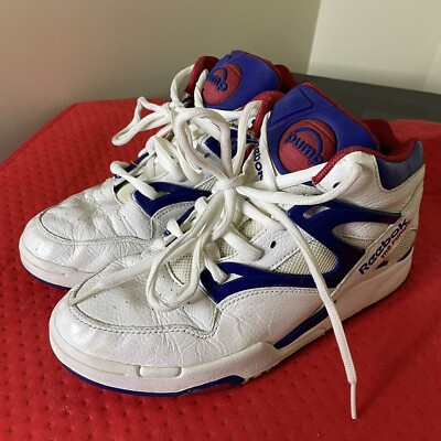 シューズ(男性用) Reebok Pump Omni Lite Reebok Pump Omni Lite Men 8 Shoe White Blue Limited Edition Dee