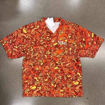 NWT Nike DR9966-832 Men Dri-Fit Trek Division Top Polyester Rugged Orange  Size L