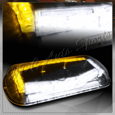 32 LED White & Amber Roof top Emergency Hazard Warning Flash Strobe Light Lamp 3