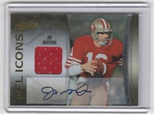 2010 Absolute Memorabilia NFL Icons Game Worn Patch Auto Joe Montana 2/15
