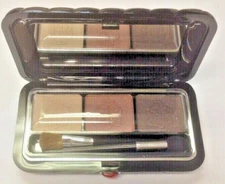 BORGHESE Satin Shadow Milano Trio Eye Shadow SHEER MIST No Box + free FACE BRUSH