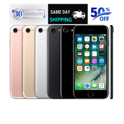 Apple iPhone 7 -128GB 32GB- Factory Unlocked Verizon - Jet Black/Red/Gold