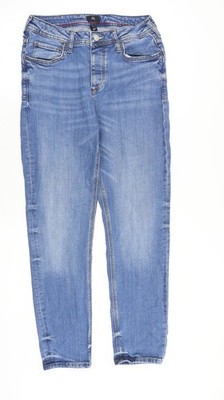 River Island Herren Skinny Jeans blau Baumwolle Größe 28 normaler Reißverschluss